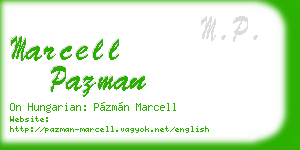 marcell pazman business card