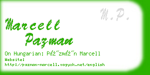 marcell pazman business card